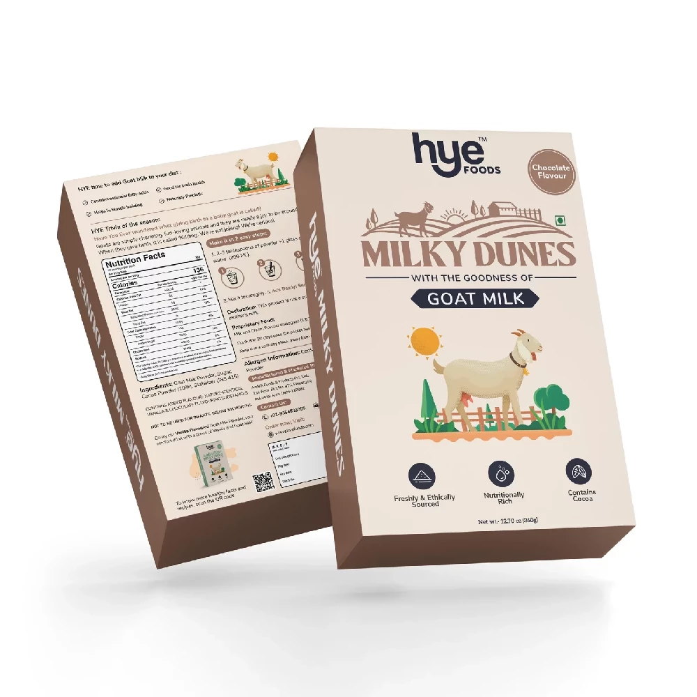 Hye Foods Milky Dunes Goat Milk Powder - Chocolate Flavour, 360 g-3.webp